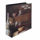 SET DE VINO 4 PIEZAS EN CAJA LIBRO MADERA 23.5X22.5X6 CM.