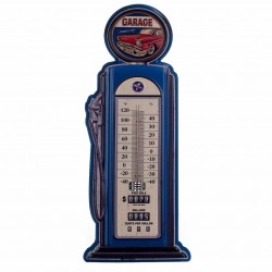 TERMÓMETRO GASOLINERA GARAGE VINTAGE METAL 16.5X2X48 CM.