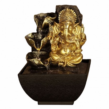 FUENTE GANESHA RESINA 13X13X18 CM.