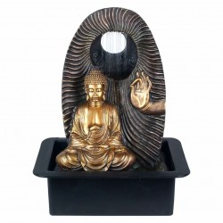 FUENTE BUDA FELIZ RESINA 30.5X23.5X40 CM.