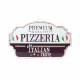 PLACA PARED PIZZERIA ITALIAN METAL VINTAGE 40X0.10X24 CM.