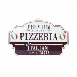 PLACA PARED PIZZERIA ITALIAN METAL VINTAGE 40X0.10X24 CM.
