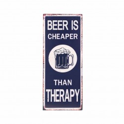 PLACA PARED JARRA CERVEZA BEER FRASES METAL 20X0.10X50 CM.