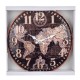 RELOJ PARED MAPAMUNDI METAL VINTAGE 40.50X4X40.50 CM.