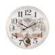 RELOJ PARED MAPAMUNDI CON PÉNDULO MADERA 58X4X58 CM.