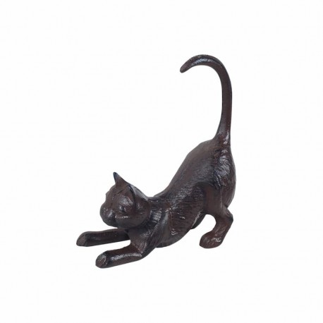 FIGURA GATO HIERRO COLADO 13X6X17 CM.