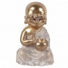 FIGURA BUDA SENTADO RESINA DORADO 9.5X8X14.5 CM.