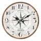 RELOJ PARED ROSA DE LOS VIENTOS ANTIQUE MADERA MARRÓN 34X4X34 CM.
