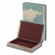 SET 2 CAJAS LIBRO MAPA MUNDO MADERA 17X5X26 CM.