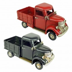 SET 2 FIGURAS CAMIÓN VINTAGE METAL 16X6X8.5 CM.