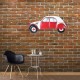 ADORNO PARED COCHE METAL RETRO 96X10X42 CM.