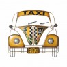 ADORNO PARED COCHE TAXI NEW YORK AMARILLO METAL RETRO 49X5X45 CM.