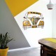 ADORNO PARED COCHE TAXI NEW YORK AMARILLO METAL RETRO 49X5X45 CM.