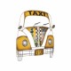 ADORNO PARED COCHE TAXI NEW YORK AMARILLO METAL RETRO 49X5X45 CM.