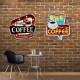 ADORNO PLACA PARED BAR CAFÉ CARTEL METAL RETRO 30X4.5X28 CM.