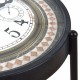 MESA RELOJ METAL Y CRISTAL RETRO 51X51X71 CM.