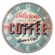 RELOJ PARED CAFE MADERA RETRO 35X2X35 CM.