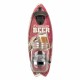 ABRIDOR BOTELLAS TABLA SURF CON RECIPIENTE PARA CHAPAS PARED MADERA 11.5X9X33.5 CM.