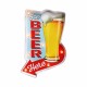 ADORNO PARED CERVEZA BEER BAR CARTEL METAL 24X4.5X35 CM.