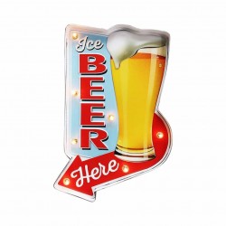 ADORNO PARED CERVEZA BEER BAR CARTEL METAL 24X4.5X35 CM.