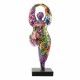 FIGURA BAILARINA MULTICOLOR RESINA 16X19X51 CM.