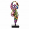 FIGURA BAILARINA MULTICOLOR RESINA 16X19X51 CM.