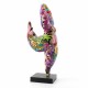 FIGURA BAILARINA MULTICOLOR RESINA 16X19X51 CM.