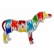 FIGURA PERRO MULTICOLOR DOLOMITA 45x11.5X28 CM.