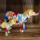 FIGURA PERRO MULTICOLOR DOLOMITA 45x11.5X28 CM.