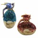 SET 2 PORTAVELAS DRAGÓN T - LITE FANTASÍA RESINA 12X10X12 CM.