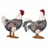 SET 2 FIGURAS GALLINAS RESINA 17X8X20 CM.