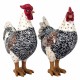 SET 2 FIGURAS GALLINAS RESINA 17X8X20 CM.