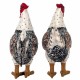 SET 2 FIGURAS GALLINAS RESINA 17X8X20 CM.