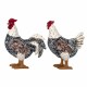 SET 2 FIGURAS GALLINAS RESINA 17X8X20 CM.