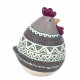 FIGURA GALLINA RESINA 12.5X11.5X16 CM.