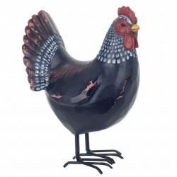 FIGURA GALLO RESINA 16.5X11.5X23 CM.