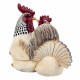 FIGURA GALLINAS RESINA 18X13X16 CM.