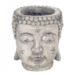 MACETERO CABEZA BUDA RESINA 17X18X19 CM.