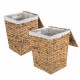 SET 2 CESTAS CANASTO PALMA Y HIERBA MARINA 35X35X50 CM.