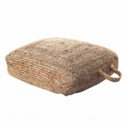 PUFF NATURAL YUTE 60X60X20 CM.