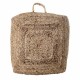 PUFF NATURAL YUTE 60X60X20 CM.