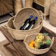SET 3 CESTAS CON ASAS SEAGRASS ALGA MARINA 53X53X21 CM.