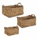 SET 3 CESTAS CON ASAS JACINTO DE AGUA 46X36X20 CM.