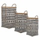 SET 3 CESTAS CENEFAS CON ASAS SEAGRASS ALGA MARINA 43X43X59 CM.