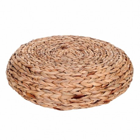 PUFF JACINTO DE AGUA NATURAL 60X60X16 CM.