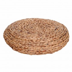 PUFF JACINTO DE AGUA NATURAL 50X50X16 CM.