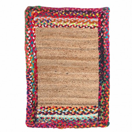 ALFOMBRA YUTE MULTICOLOR 85X60X2 CM.