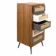 MUEBLE CAJONERA CON 5 CAJONES MADERA NATURAL 40X35X94 CM.