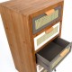 MUEBLE CAJONERA CON 5 CAJONES MADERA NATURAL 40X35X94 CM.