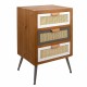MUEBLE MESITA CON 3 CAJONES MADERA NATURAL 44X34X72 CM.